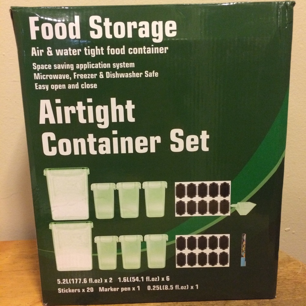 Food storage airtight container set
